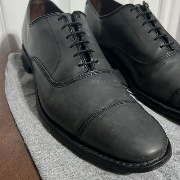 🔥🔥 ALLEN EDMONDS Park Avenue Oxford Derby Handcrafted Leather Shoes 10.5A -EUC - Picture 7 of 13
